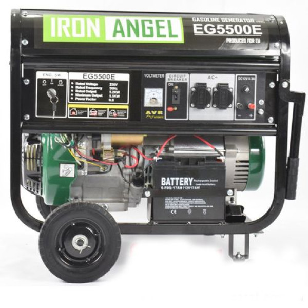 Бензиновий генератор Iron Angel EG 5500 E 5.2 кВт