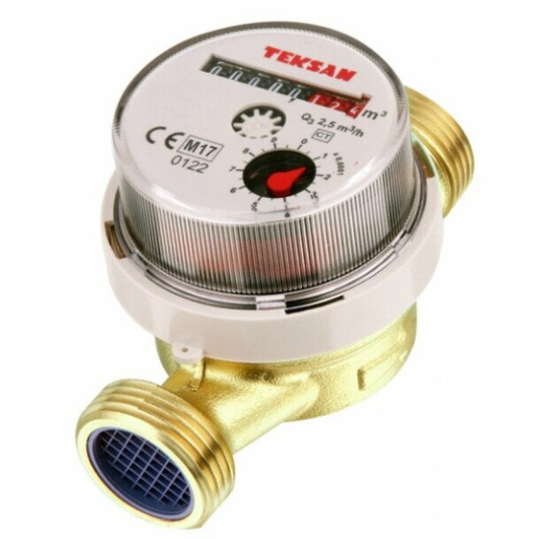 Счетчик воды TEKSAN CT-20 Х/ Q3 2,5 /50° хол/L =130 без штуцеров (импульсный выход) (Турция)