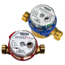 Счетчик воды PoWoGaz JS-4,0 ХВ SMART C +/ Dn 20/ для холодной воды М/ Q3=4,0/ L=130 без штуцеров (кл. С)