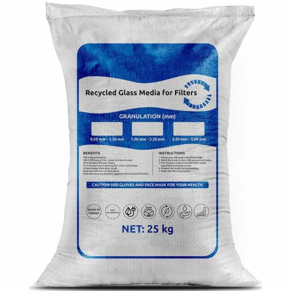 Песок стеклянный Aquaviva 0.5-1.2 мм (25 кг)