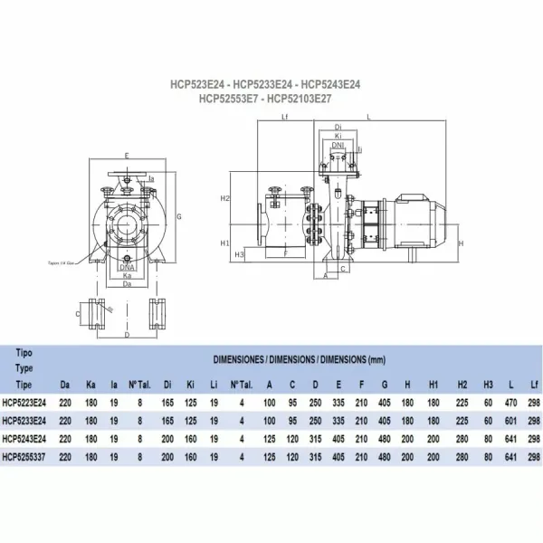 Насос Hayward HCP52553E7 (380 В, 58 м3/год, 5 HP)