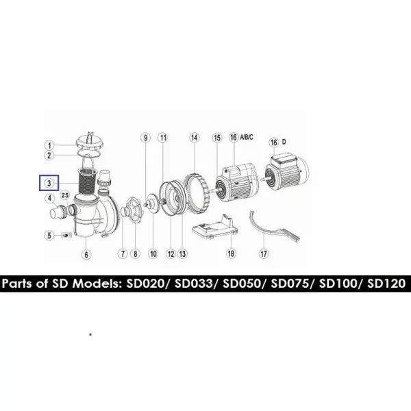 Кошик префільтра Emaux SD 89021701