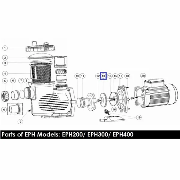 Крыльчатка для насоса Emaux EPH300 01311048
