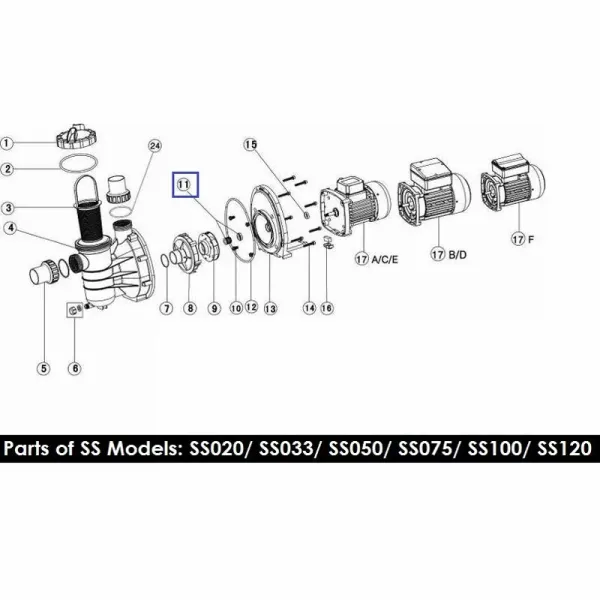 Сальник для насосов Emaux серии SS/SD/ST/SP 04015002