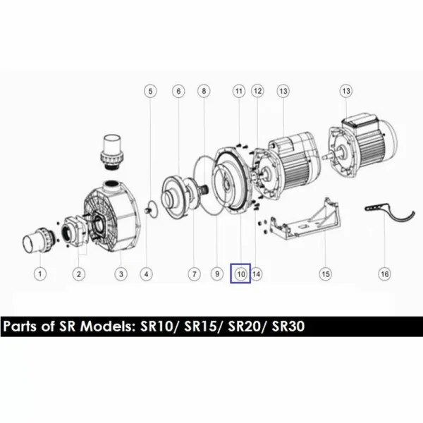Фланець насосу Emaux SB/SR 01021013