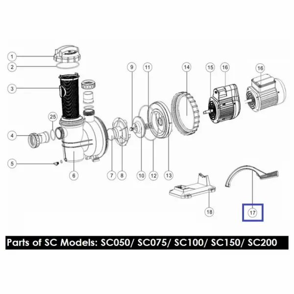 Ключ открытия для насосов Emaux SC 01021022