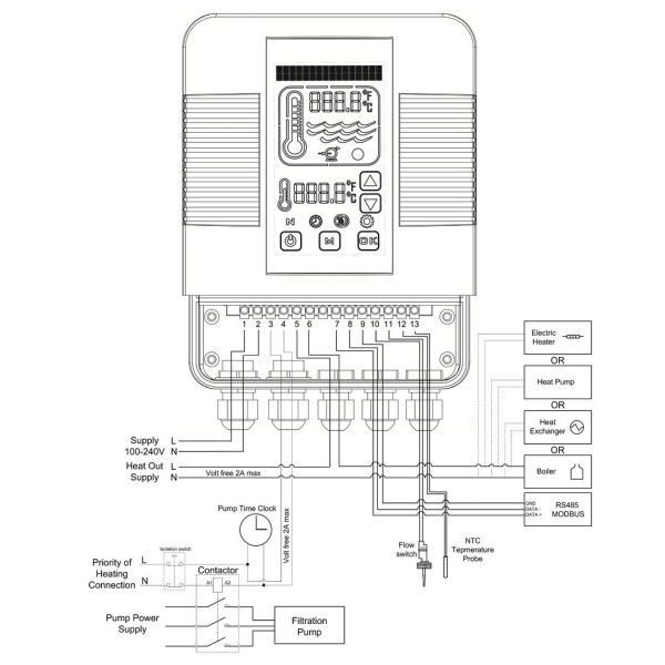 Цифровий контролер Elecro Heatsmart Plus теплообмінника G2SST + датчик потоку та температури