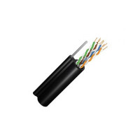 Кабель витая пара внешний с тросом биметалл UTP cat5e 4PR CCA PE-M B 305м 4x2x0,50 DCG