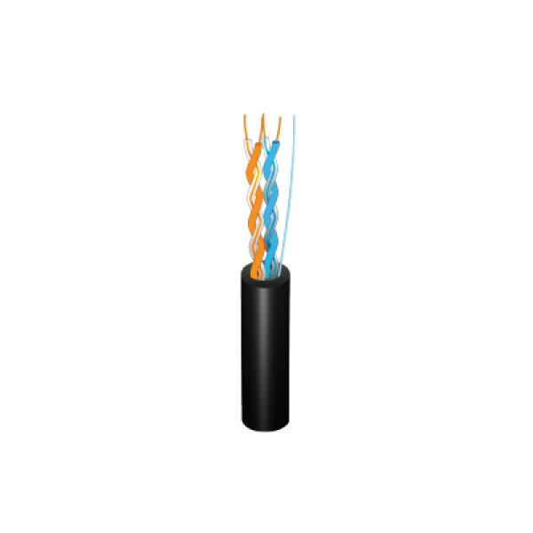 Кабель кручена пара зовнішній мідний UTP CAT5e 2P 24AWG PE B 500м 2x2x0,51 FinMark