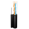 Кабель витая пара внешний с тросом медный UTP CAT5e 2P 24AWG PE-M B 500м 2x2x0,51 Finmark
