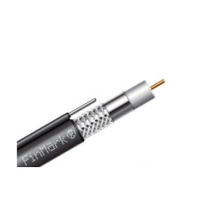 Коаксиальный телевизионный кабель с тросом биметалл F660BVM черный 305м FinMark