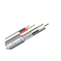 Коаксиальный телевизионный кабель с питанием медный F5967BVcu-2x0,75 power белый 305м FinMark