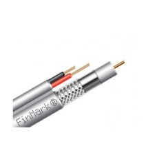 Коаксіальний телевізійний кабель з мідним харчуванням F5967BVcu-2x0,75 power білий 305м FinMark