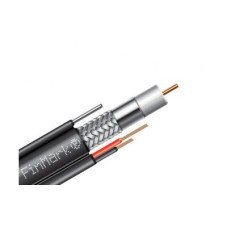 Коаксіальний телевізійний кабель із живленням з тросом мідний F690BVMcu-2x0,75 power чорний 305м FinMark